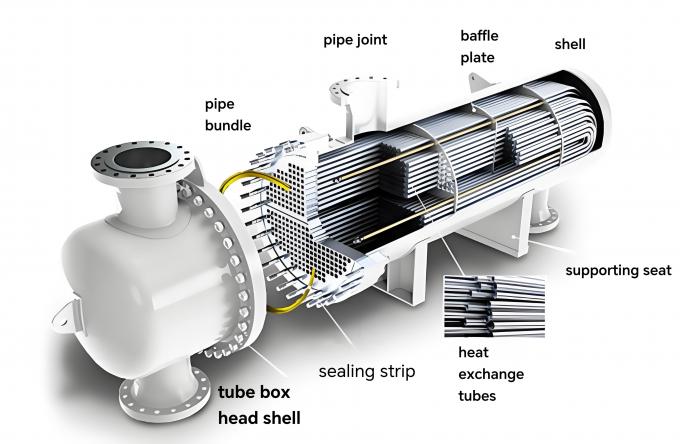 Shell Tube Channel Shell Tube Heat Exchanger with Stainless Steel Shell and Tube Side